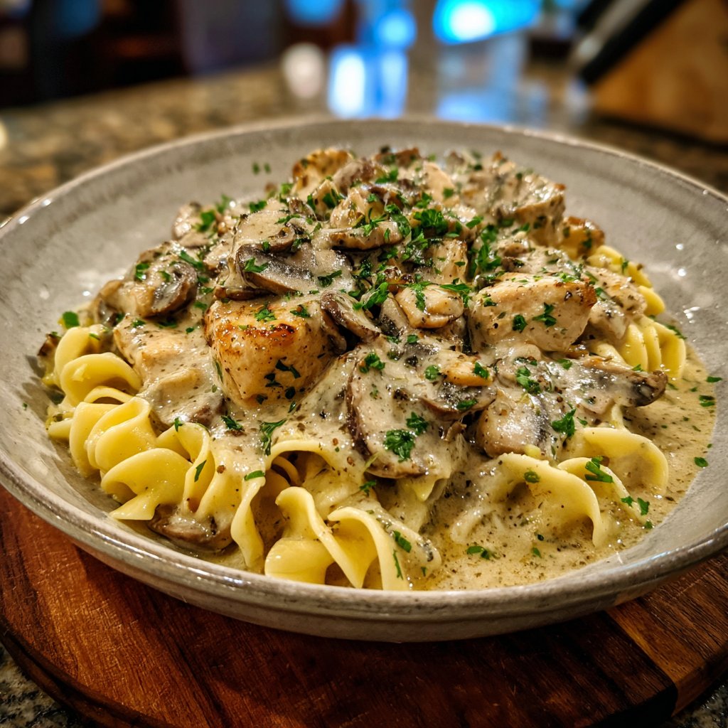 Creamy Turkey Mushroom Stroganoff