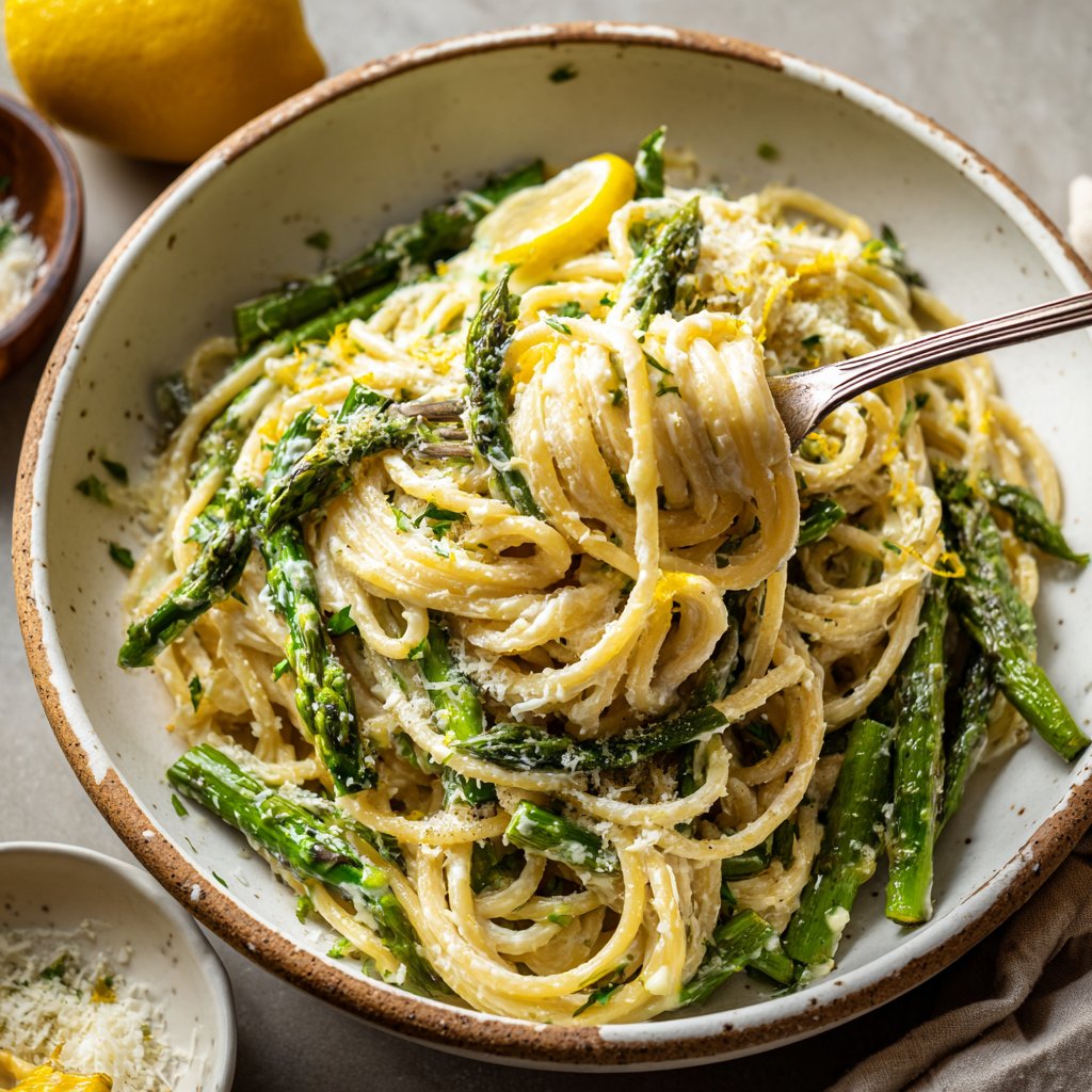Asparagus and Lemon Pasta Toss