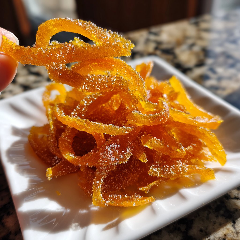 Candied Orange Peel with Orange Blossom