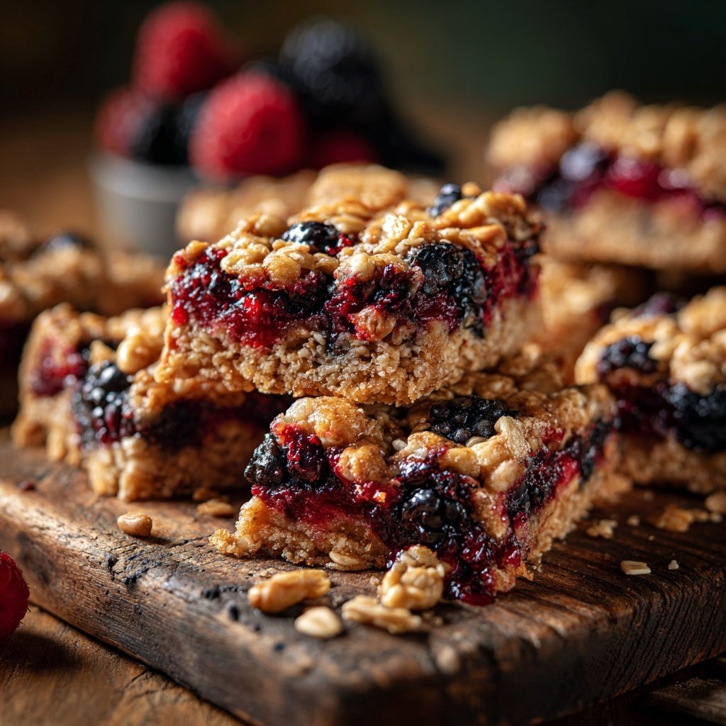 Nutty Oat and Berry Bars